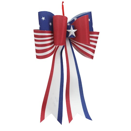 Small Red, White &#x26; Blue Bow by Celebrate It&#x2122;